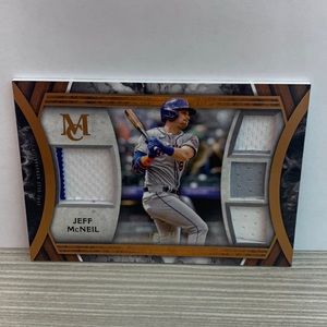 2022 Topps Museum Jeff McNeil NY Mets Quad Relic (MISC7)